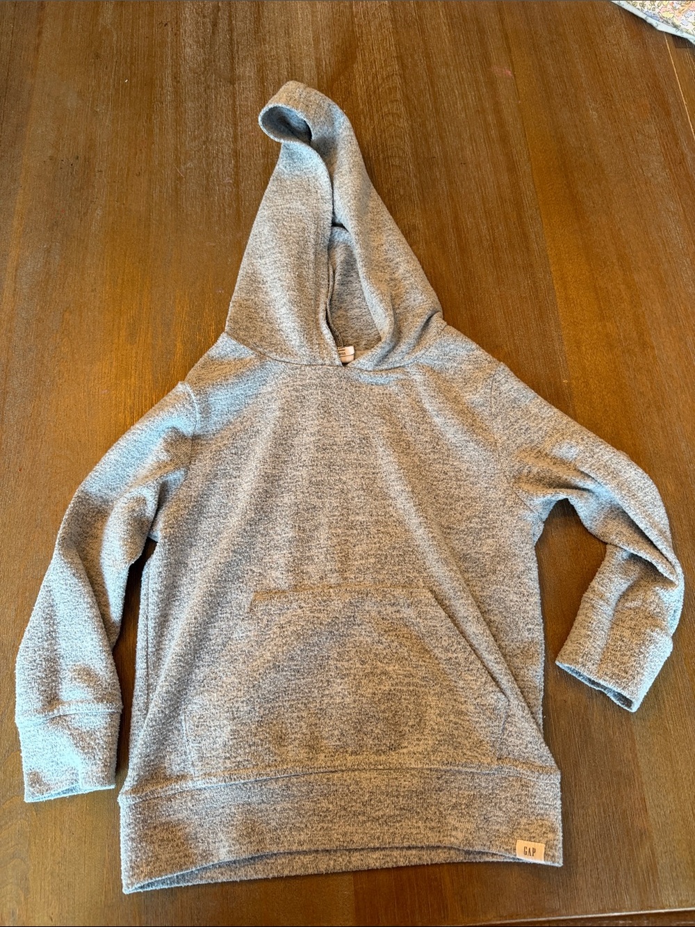 GAP Kids Heather Gray Hooded Pullover Sweatshirt